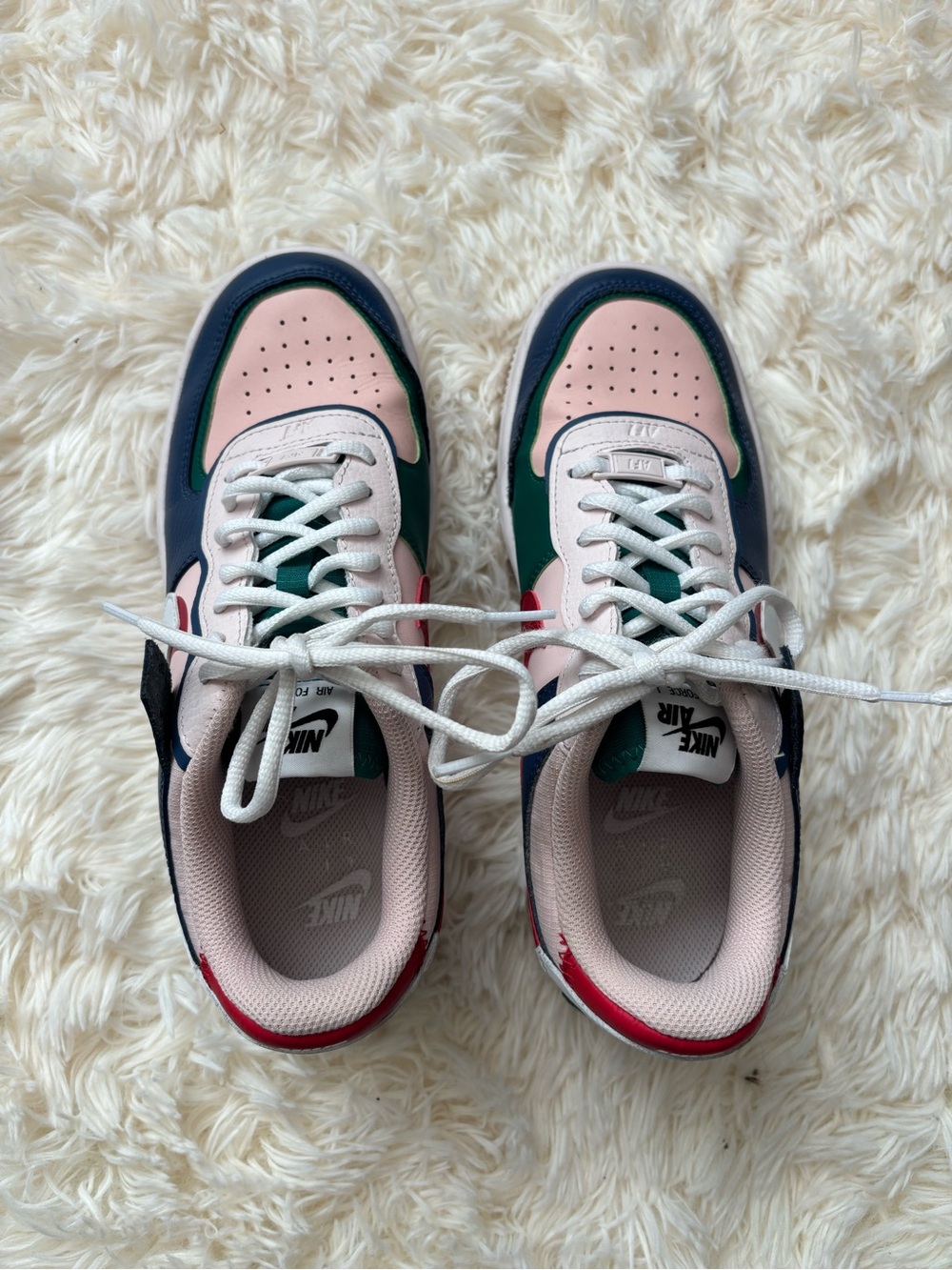 Nike AF1 Shadow Mystic Navy Multicolor Sneakers Women’s 8.5 - Picture 3 of 9
